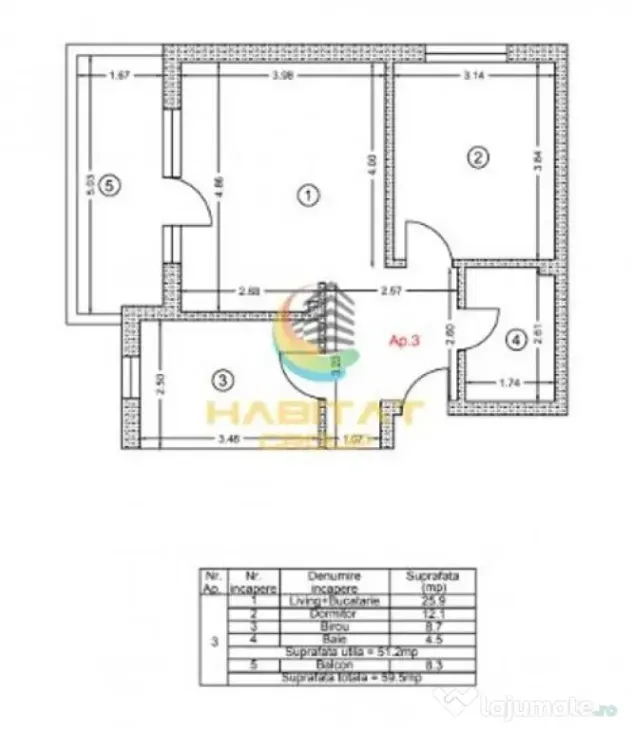 Apartament Modern 3 Camere 59.50mp Aparatorii Patriei - Bucuresti (Bucuresti-Ilfov)