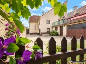 Poveste saseasca la umbra vitei de vie,cu crama,gradina flor 