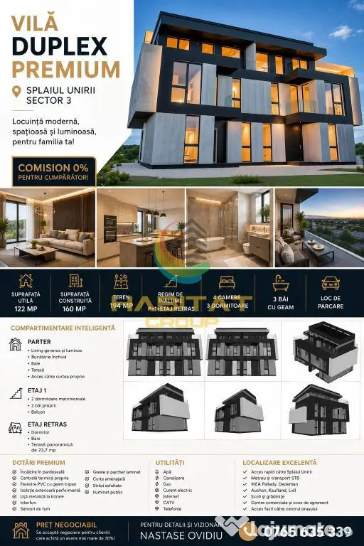 Vânzare Vilă Duplex pe Splaiul Unirii ! - Bucuresti (Bucuresti-Ilfov)