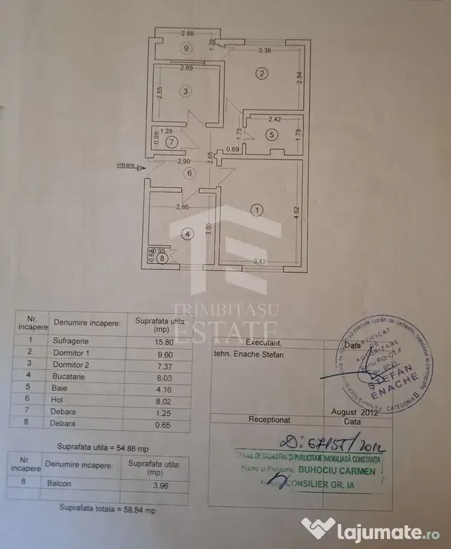 Ap. 3 camere decomandat Năvodari Str. Delfinului + loc parcare - Navodari (Constanta)