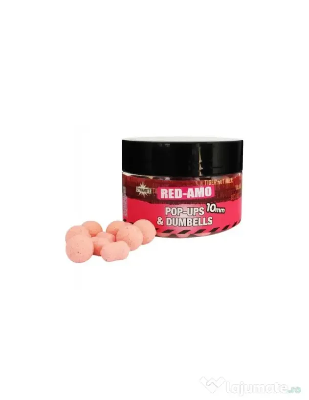 Dynamite Baits Pop Up & Dumbells Red Amo Fluo Pink, 10mm