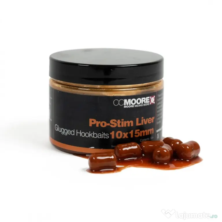 CC Moore Pro-Stim Liver Glugged Hookbaits, 10x15mm