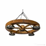 Lustra din lemn cu castron, diametru 49cm / EXT 10154