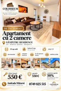 Apartament 2 camere de inchiriat | Sânpetru Residence