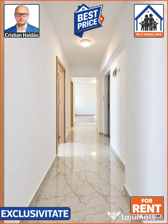De inchiriat: Apartament 3 camere | Bloc nou | Mall Grand Arena - S4
