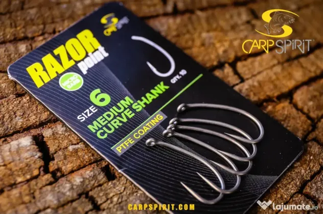 Carlige Carp Spirit Medium Curve Shank, Marimea 8, 10buc