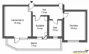 Apartament 2 camere, decomandat, balcon si parcare, Vlahuta