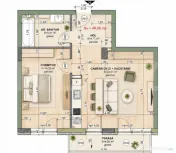 Apartament 2 camere, 48.26 mp, zona Iris, Comision 0 