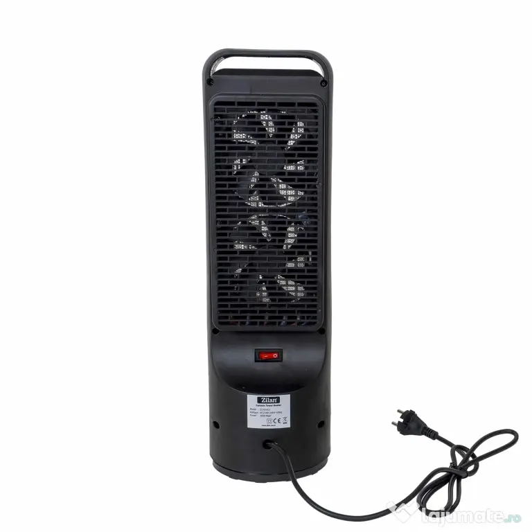 Aeroterma ceramica turn, putere 2000W, timer 12H, 2 trepte de viteza, cu telecomanda / ZLN 2052