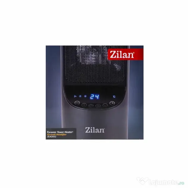 Aeroterma ceramica turn, putere 2000W, timer 12H, 2 trepte de viteza, cu telecomanda / ZLN 2052