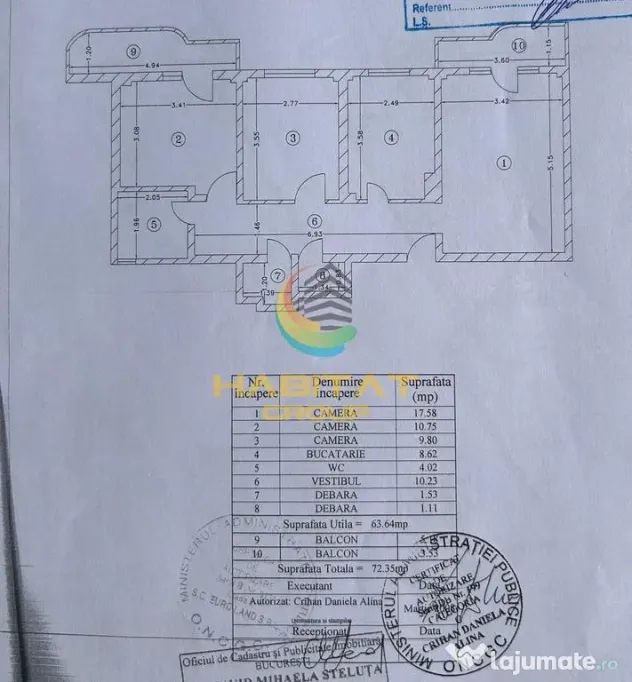 Vanzare Apartament 3 Camere 72.35mp Aparatorii Patriei - Bucuresti (Bucuresti-Ilfov)
