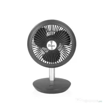 Ventilator portabil reincarcabil, gri incarcare USB, putere 5W, diametru 18 cm, 4 viteze reglabil pe vertical / ZLN 4000