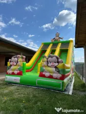 Topogan gonflabil*tobogan cu 2 pante de coborâre 