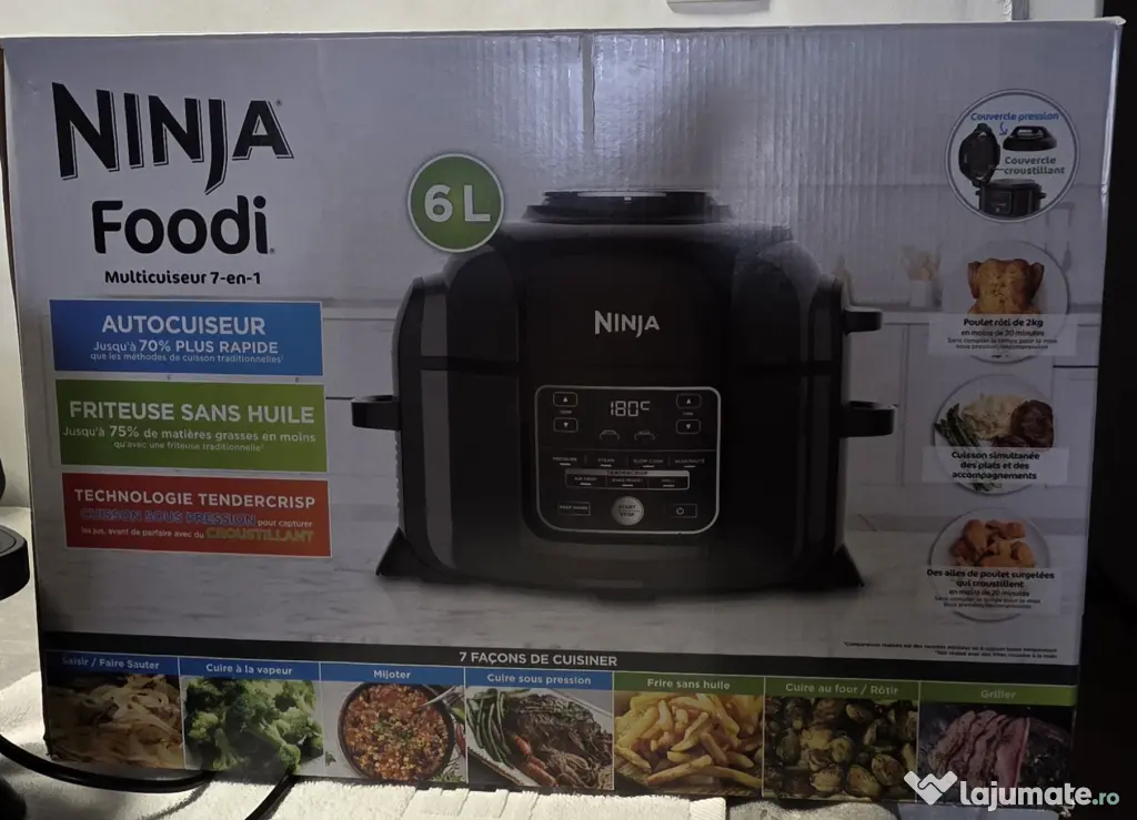 Ninja Foodi OP300EU, 6 L, multicooker 7 în 1, cu accesorii