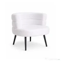 fotoliu modern bucle alb 