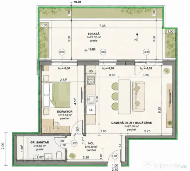 Apartament 2 camere, 52 mp, zona Iris - Cluj-Napoca (Cluj)