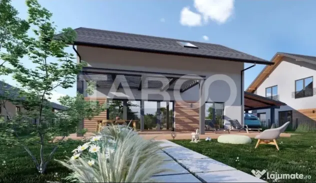 Casa individuala de vanzare cu teren generos- predare la alb - Sura Mica (Sibiu)
