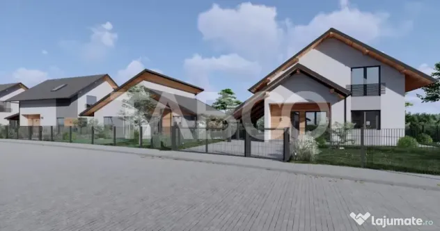 Casa individuala de vanzare cu teren generos- predare la alb - Sura Mica (Sibiu)