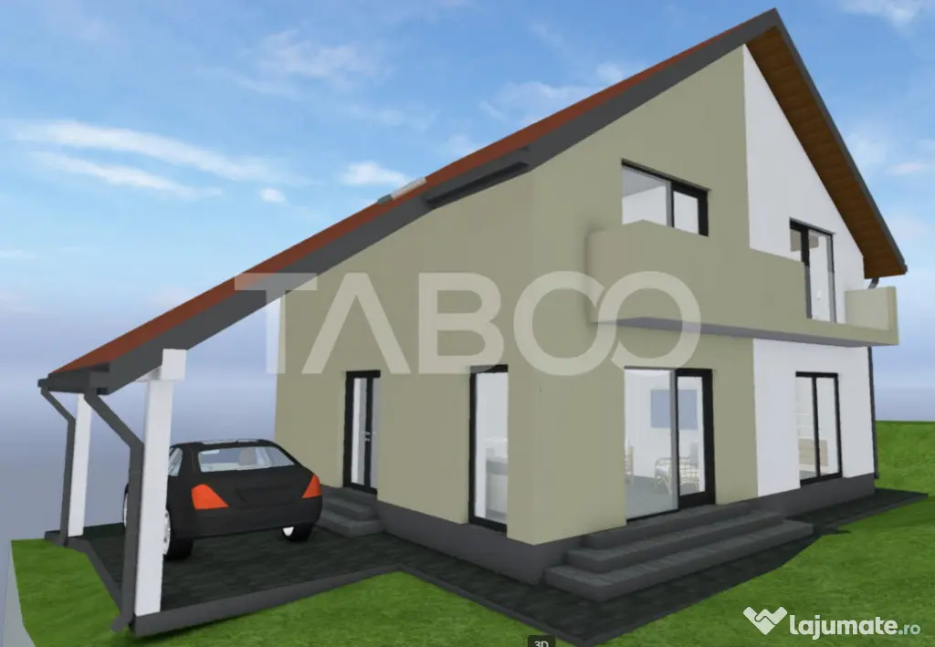 Casa individuala 5 camere de vanzare curte 500 mpu 127 mpu - Sibiu (Sibiu)