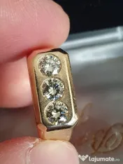 Putere eleganta ghiul unicat power TANK aur masiv si diamante naturale 1.5ct