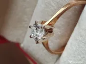 Inel deosebit solitaire cu diamant natural 0,6ct VS
