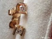 Pereche extravaganta de cercei cu diamante naturale