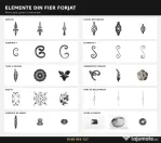 Elemente fier forjat: varfuri, cosuri, rozete, C S, balustrade