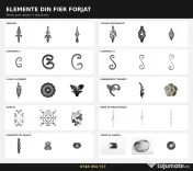Elemente fier forjat: varfuri, cosuri, rozete, C S, balustrade