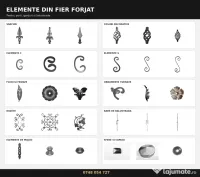 Elemente fier forjat: varfuri, cosuri, rozete, C S, balustrade 