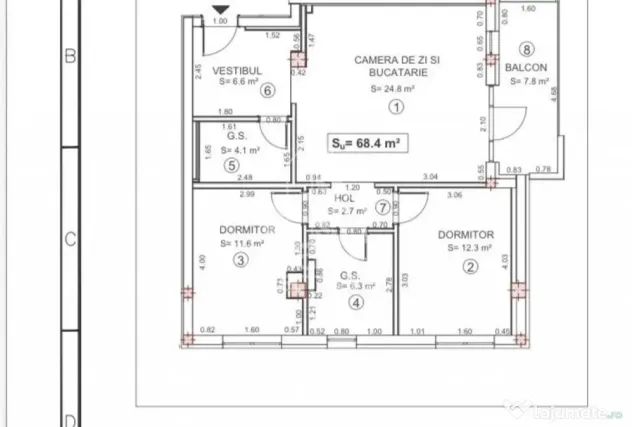 Apartament cu 3 camere de vanzare,Bloc nou, Torontalului,Timisoara - Timisoara (Timis)
