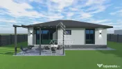 Casa individuala de vanzare, pe parter, 4 camere si 2 bai, Parta 