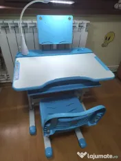 Birou copil 6-12 ani cu scaun si lampa