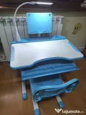 Birou copil 6-12 ani cu scaun si lampa