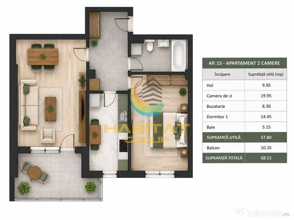 Apartament 2 camere - zona Pallady - Bucuresti (Bucuresti-Ilfov)