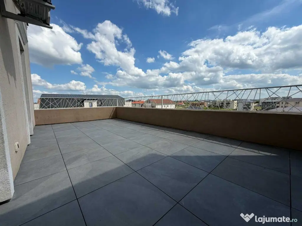 Apartament 2 camere decomandat | Terasa 20mp | 2 Parcari | B - Giroc (Timis)
