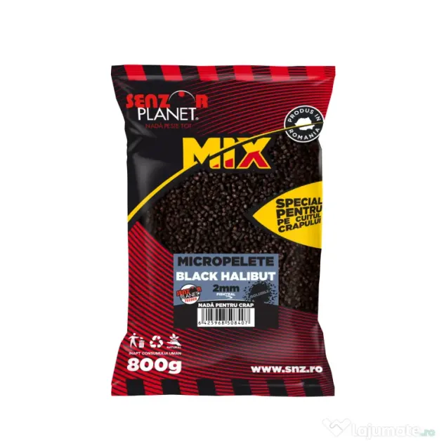 SENZOR PLANET MICROPELETE BLACK HALIBUT 2mm 800g
