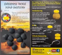ENTERPRISE TACKLE POPUP SWEETCORN BLACK 10buc.