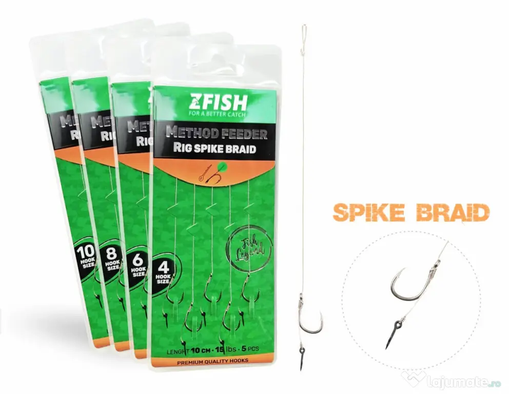 ZFISH CARLIGE LEGATE ZFISH METHOD FEEDER RIG SPIKE BRAID HOOK Nr 4