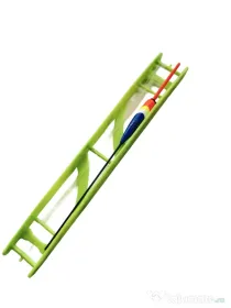 UNKNOWN LINIE UNDITA CARAS, PLUTA BALSA 3mm CU PORTSTARLET, FIR 0.16mm, CARLIG GALBEN NR 10