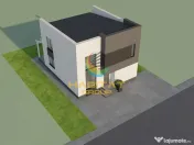 Vilă Modernă Tip Cub P+1 | 5 Camere, 3 Băi, Încălzire în Pardoseală, Curte 363mp 