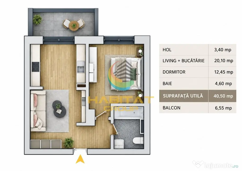 Apartament 2 camere - Parcare Bonus - Bucuresti (Bucuresti-Ilfov)
