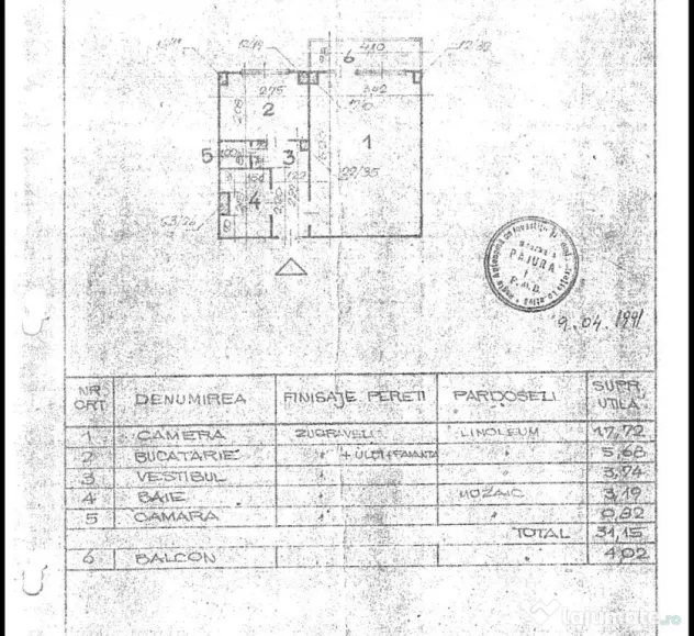 Garsonieră decomandată de vânzare – Zona 1 Mai, etaj 2 - Bucuresti (Bucuresti-Ilfov)