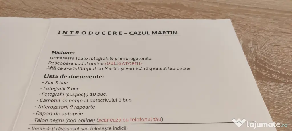 Joc Ancheta penala - cazul MARTIN
