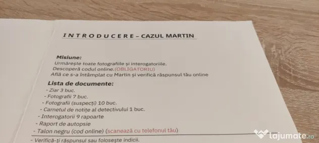 Joc Ancheta penala - cazul MARTIN
