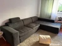 Canapea extensibilă cu sezlong – spațioasă, confortabilă, ideală pentru living