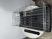 Suport uscător vase din inox, nou, cu tavă 