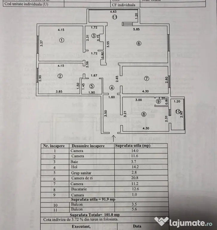 Renovat 2022 - Apartament 4 camere - etaj 1 - Dorobantilor. - Braila (Braila)