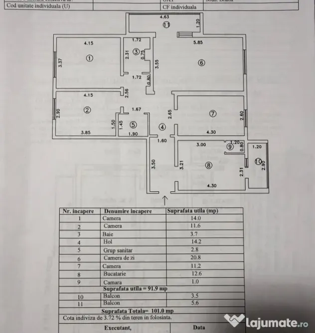 Renovat 2022 - Apartament 4 camere - etaj 1 - Dorobantilor. - Braila (Braila)
