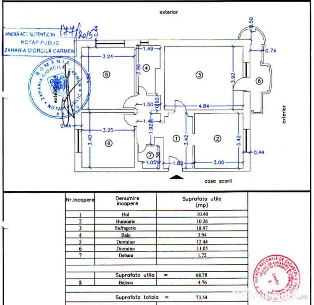 Apartament cu 3 camere decomandate, str. Stefan cel Mare, Arena Mall - Bacau (Bacau)