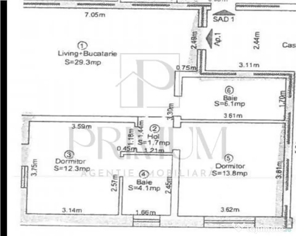 GIROC - APARTAMENT 3 CAMERE - BLOC NOU - 2026- CURTE PROPRIE - Giroc (Timis)